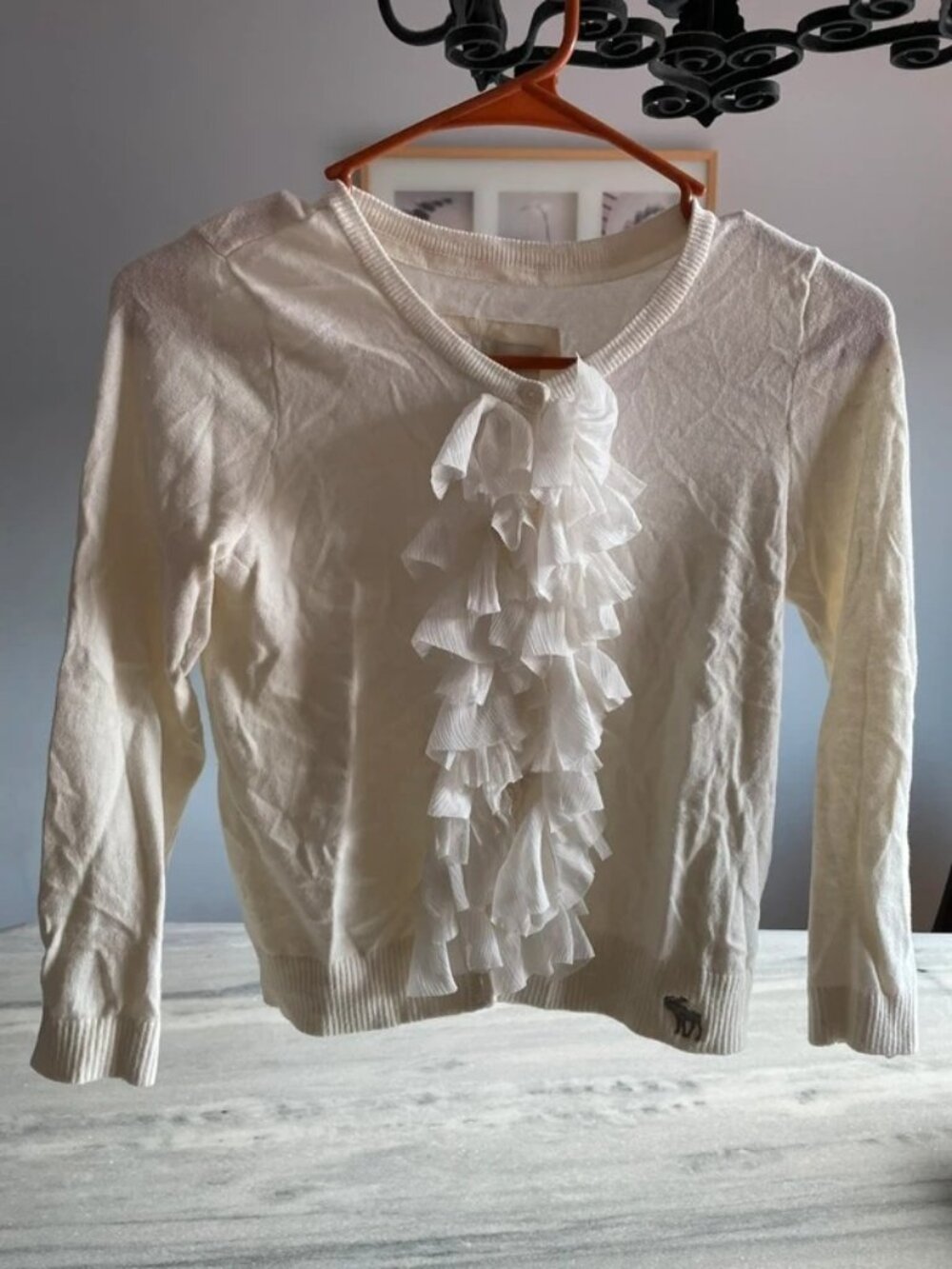 Abercrombie & Fitch Kids Cardigan Sweater with Ruffle S